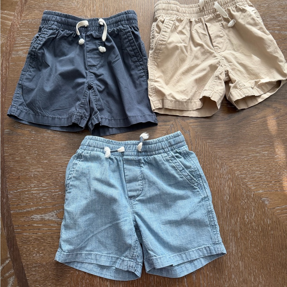GAP Kids Shorts Trio - Navy, Light Blue, Beige